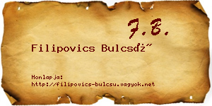 Filipovics Bulcsú névjegykártya